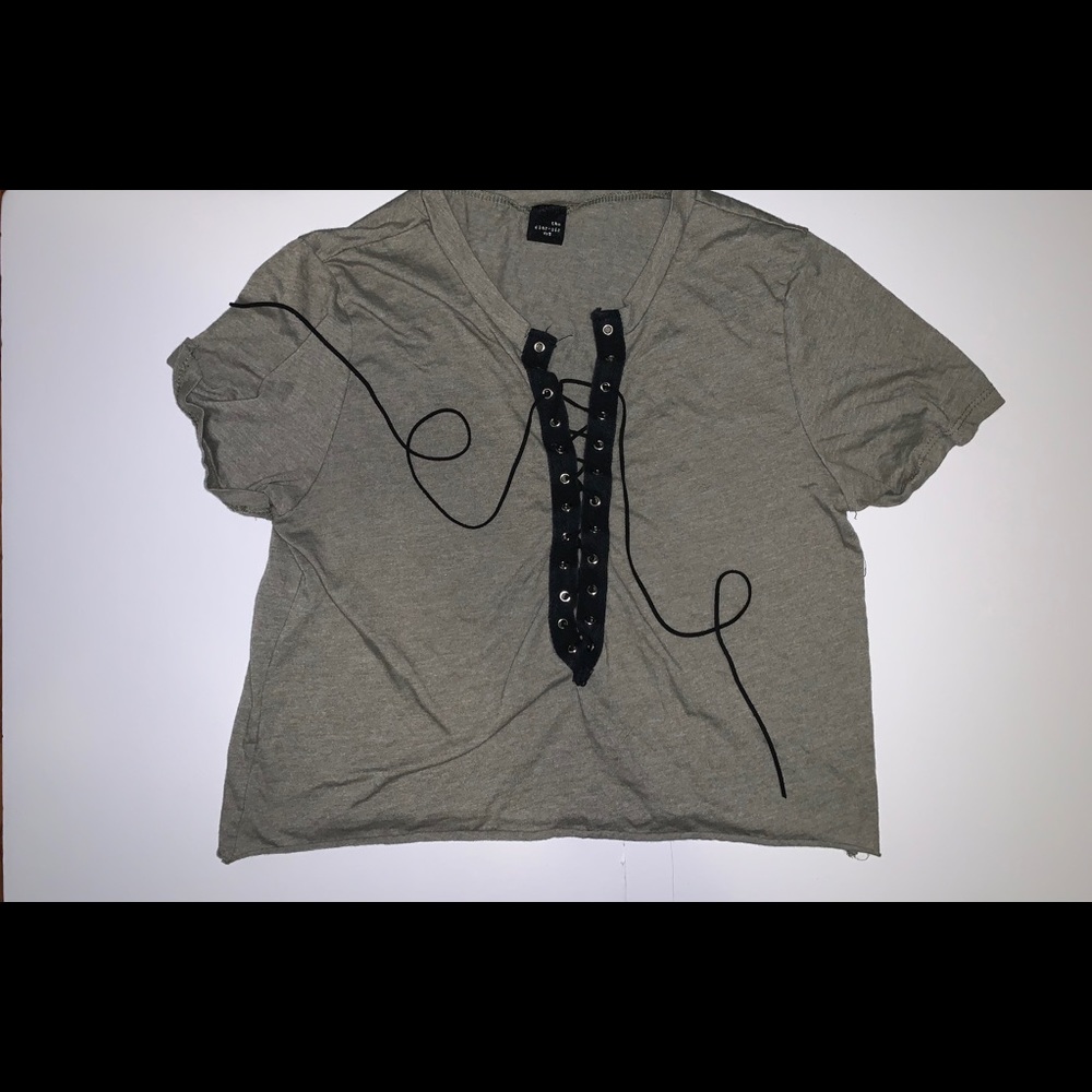Army Green Crisscross T-shirt